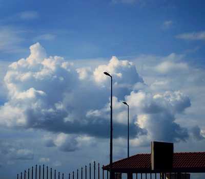 blue - sky and white clouds